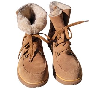 Sharleen Baretrap Boots whisky sz5.5
